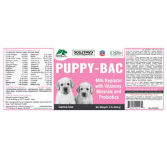 Dogzymes Puppy-Bac biberon chiots, solution pratique pour nourrir les chiots.