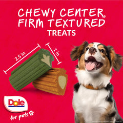 Texture ferme avec cœur moelleux, friandises Dole pour chiens, parfaite mastication