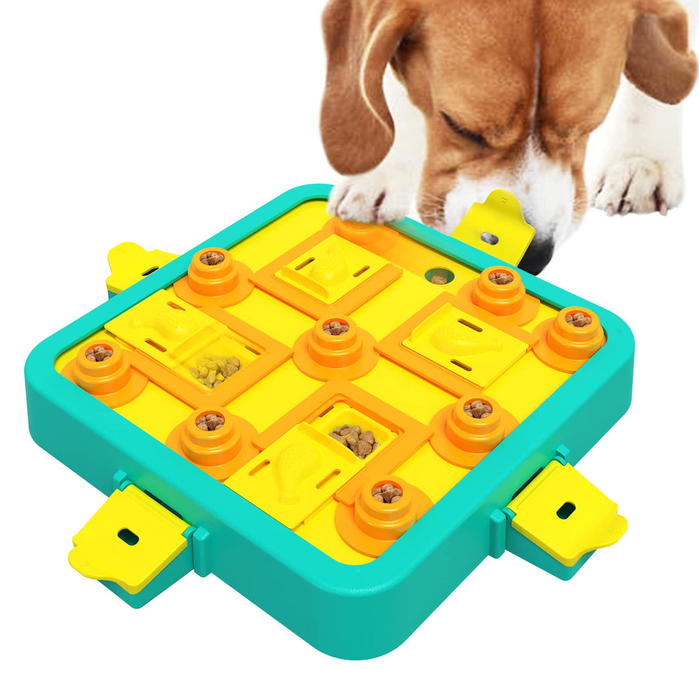 DollSheriffgoo puzzle-chien niveau3 sur planche bleue stimule l'esprit.