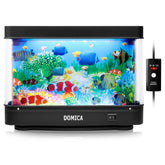 DOMICA aquarium artificiel avec poisson en mouvement pour ambiance aquatique sans entretien