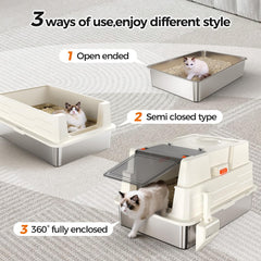 Donlinno XXXL porte pliable 180°, nettoyage sans retirer le couvercle.