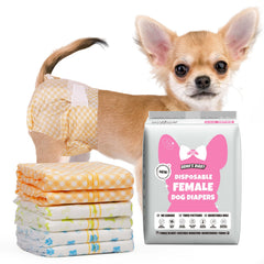 Couches Dono pour chienne femelle, profil compact pour petites races.