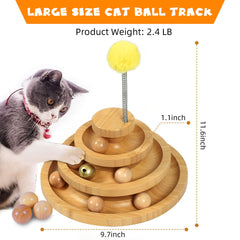 DoogCat Balles amovibles en bois facilitant le jeu du chat.