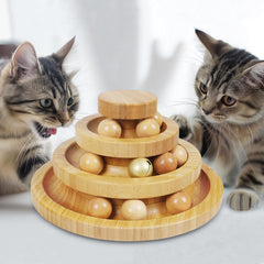 DoogCat Tour-balles chat 3 niveaux, stimulation interactive pour chats actifs.