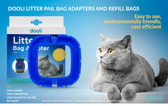 Dooli Adaptateur pour seau à litière, réutilisable et reste en place entre les changements.