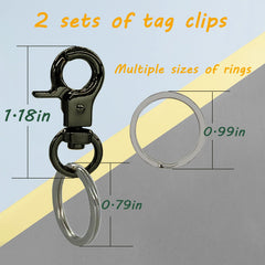 Clip DORUI à rotation 360°, fixation facile sur collier.