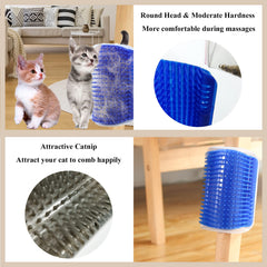 Brosse Double 2 C avec herbe à chat: stimule l’attention du chat pendant le brossage.