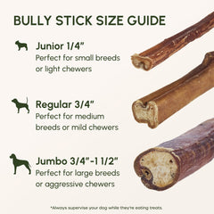 Downtown Pet Supply Bully sticks sans cuir, option saine pour les chiens sensibles.