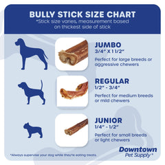Downtown Pet Supply Bully Sticks sans peau: alternative naturelle pour mâcher sans risques.