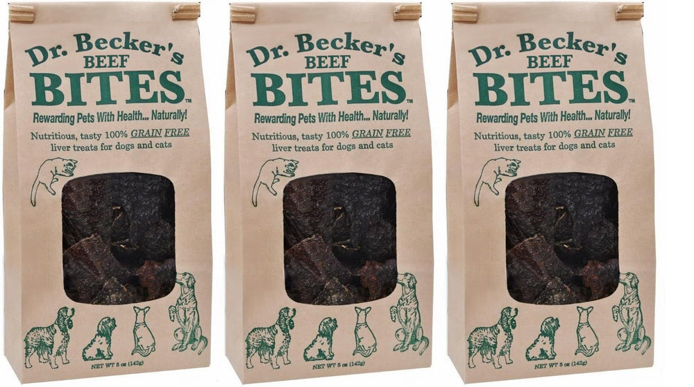 Dr. Becker's Bouchées Originales au Bœuf – pack 3 prêt à l’emploi pour l’entraînement.