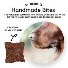 Friandises sans céréales Dr. Becker's au foie, texture adaptée pour tous les chiens et chats.