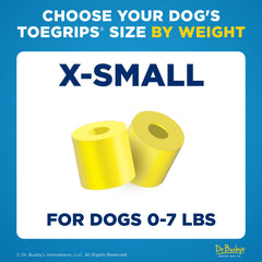 Chien âgé utilisant Dr. Buzby's ToeGrips pour traction.