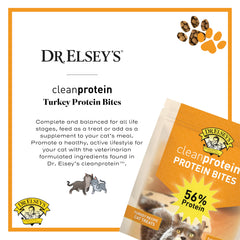 Bouchées dinde Dr. Elsey's sans céréales pour une alimentation adaptée.