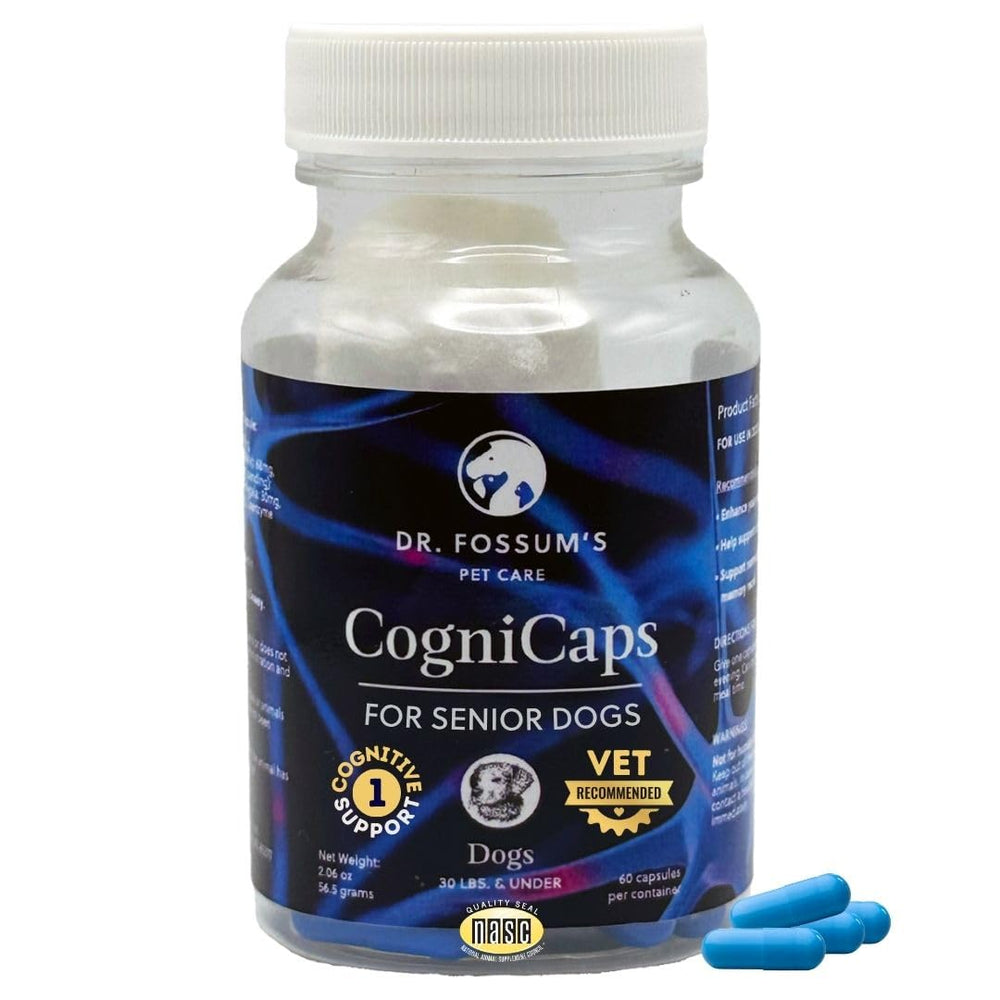CogniCaps Dr. Fossum's Pet Care – bouteille prête à être ajoutée à la nourriture pour soutien cognitif