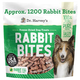 Dr. Harvey's bouchées lapin lyophilisées morceaux: friandises riches en protéines pour chiens.