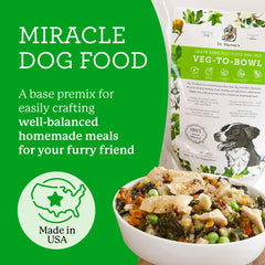 Ingrédients naturels de Dr. Harvey's Veg-to-Bowl pour une alimentation équilibrée sans céréales.