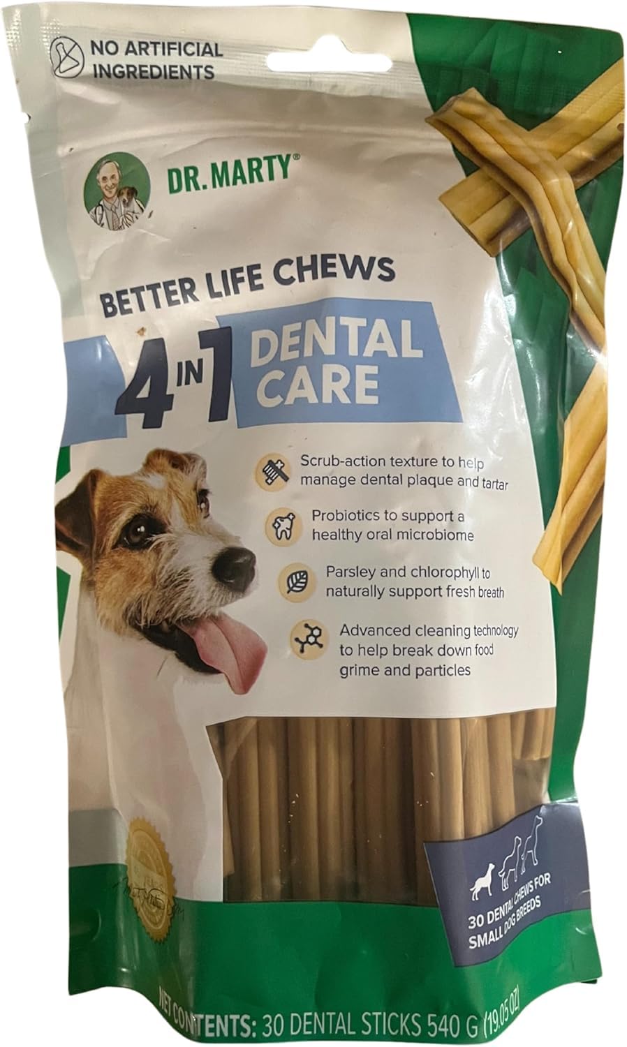 Dr. Marty bouchées dentaires pour petit chien, pratiques pour une routine quotidienne