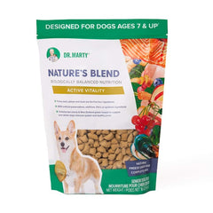 Dr. Marty Nature's Blend Active Vitality : ingrédients principaux pour chiens seniors.