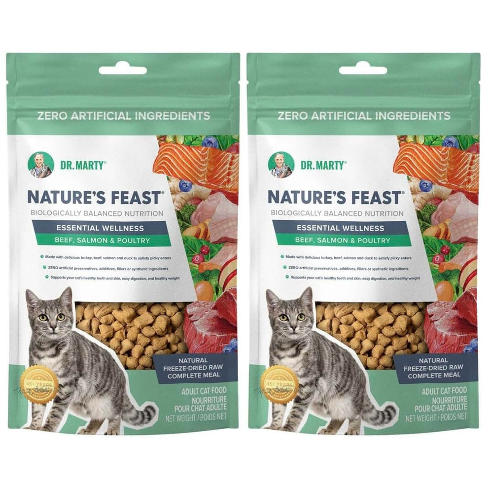 Dr. Marty Festin de la Nature Essentiel Bien-être – nourriture sèche pour chat, boeuf saumon volaille, énergie potentielle.