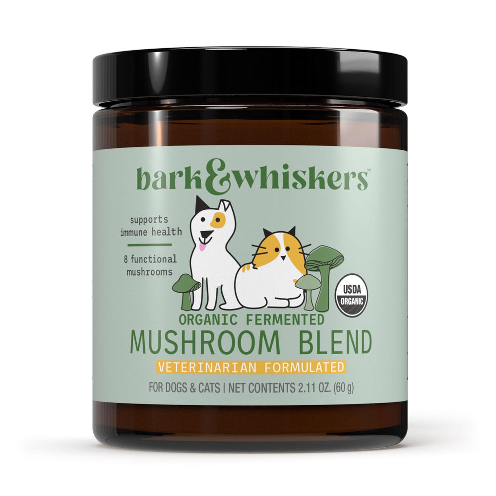 Dr. Mercola Bark & Whiskers – bouteille-poudre: soutien digestif potentiel pour chiens et chats