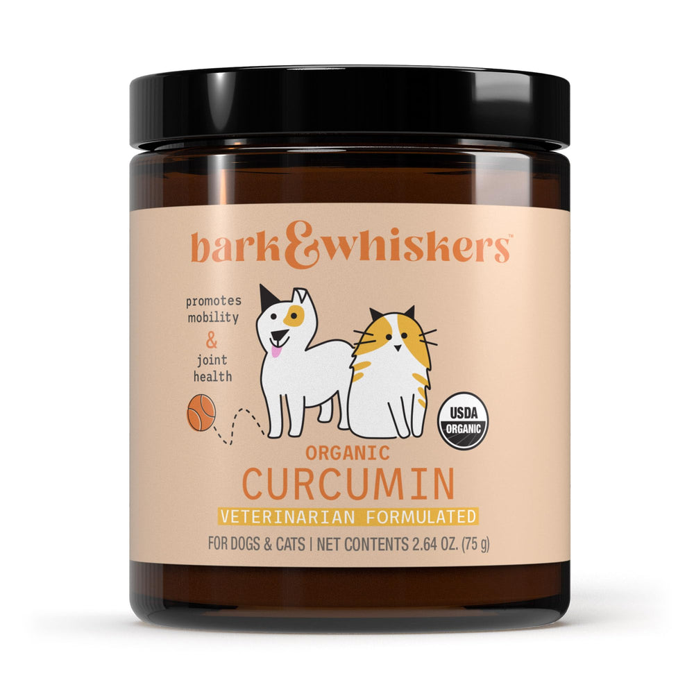 Dr. Mercola Bark & Whiskers Curcumin, bouteille élégante soutient les articulations au quotidien