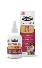 Dr. Pol Incredi-Pol gouttes yeux: flacon clair pour nettoyer les irritants chez les chiens et chats.
