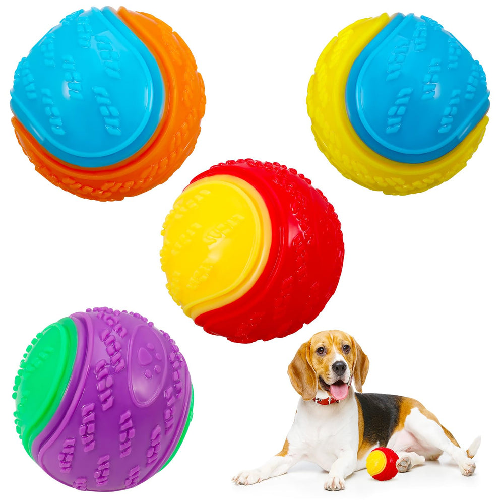 Balles DragonflyDreams pour chien, lot de quatre, parfaites pour le jeu et le lancer.