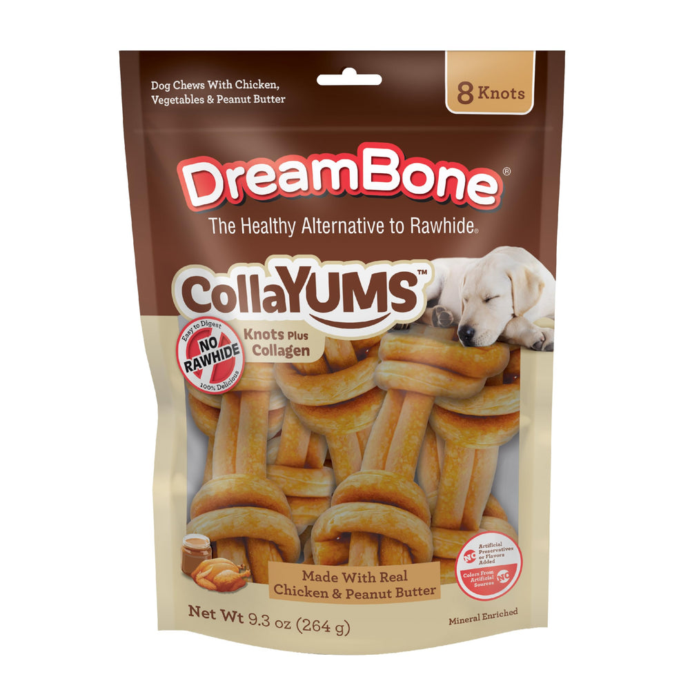 DreamBone CollaYUMS Noeuds Plus au poulet pour chiens actifs.