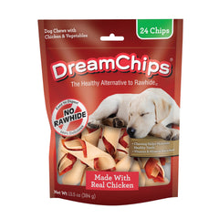 DreamBone DreamChips dans la boîte, texture croustillante pour chien.