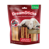 DreamBone DreamSticks au poulet réel sans cuir, pour dents saines et mâchon agréable