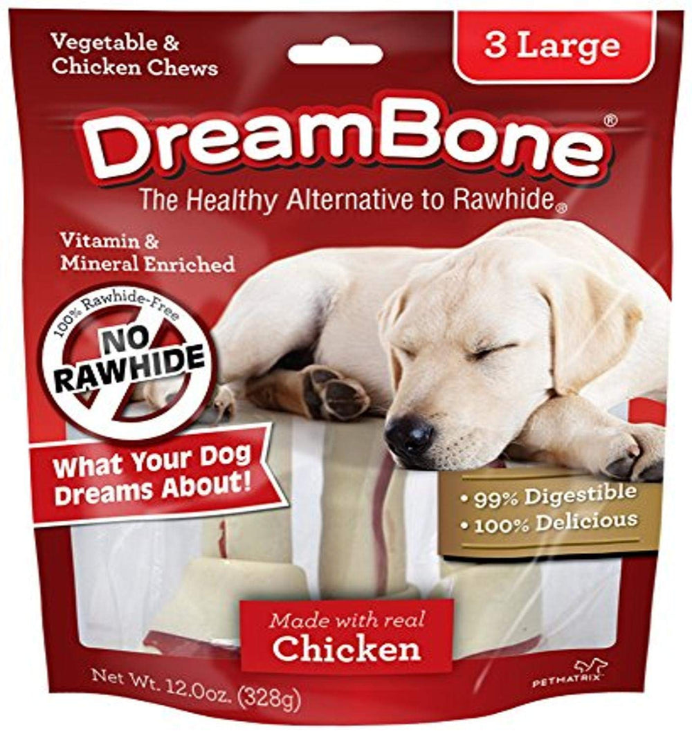 DreamBone-os-poulet-3-formes : friandise savoureuse pour chiens actifs.