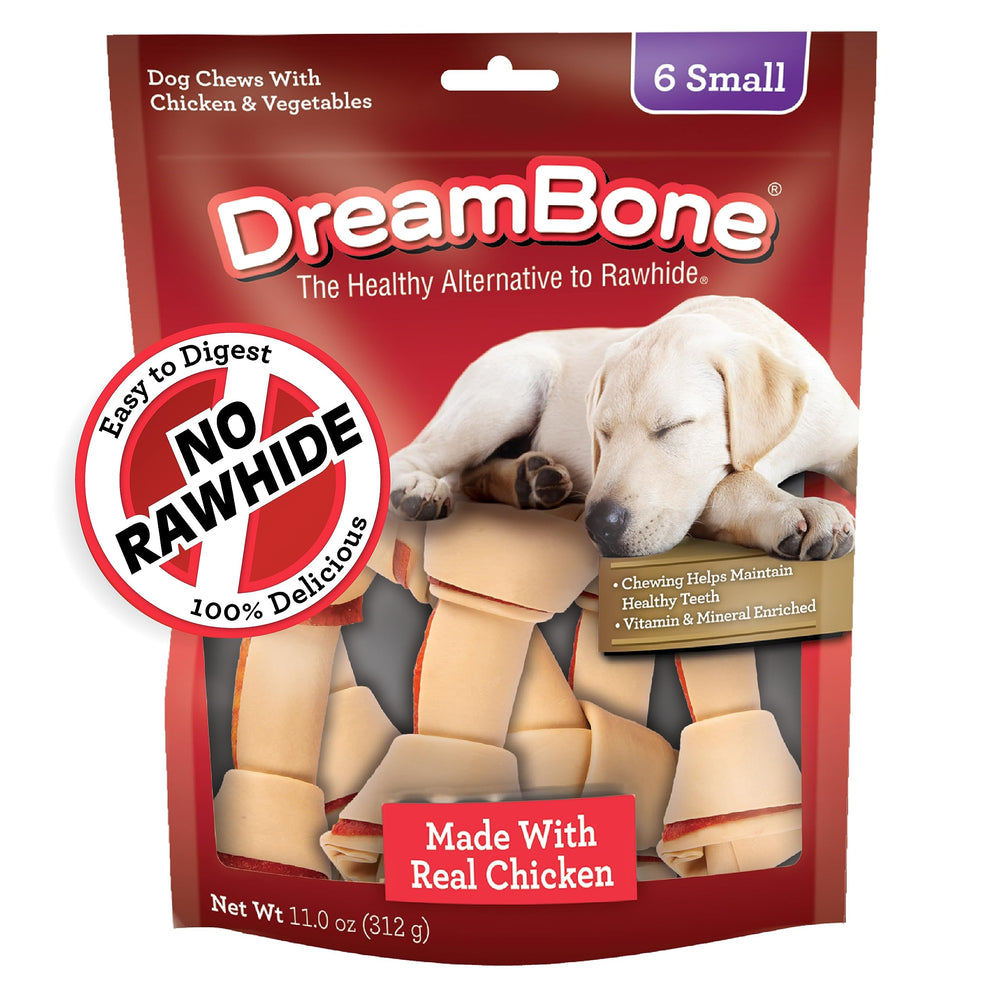DreamBone poulet reel et legumes: friandise savoureuse pour chiens actifs