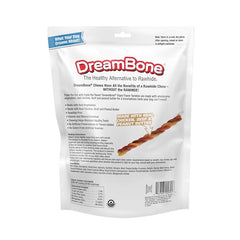 Texture moelleuse de DreamBone Twisties triple saveurs, morceaux attirants pour mâcher.