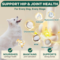 DRFOSTER Glucosamine pour chiens – bouchées vues en gros plan, couleur naturelle et appétence.