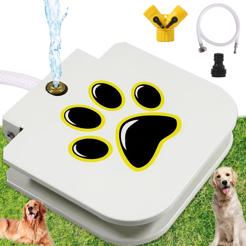DRAROAD fontaine extérieure pour chien avec pédale, encourage l'hydratation lors des sorties