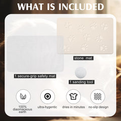 Drydiet tapis en pierre, sèche rapidement les liquides lors des repas.