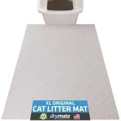 Drymate Tapis Litière Chat beige 29x36, piège la litière et protège les sols.