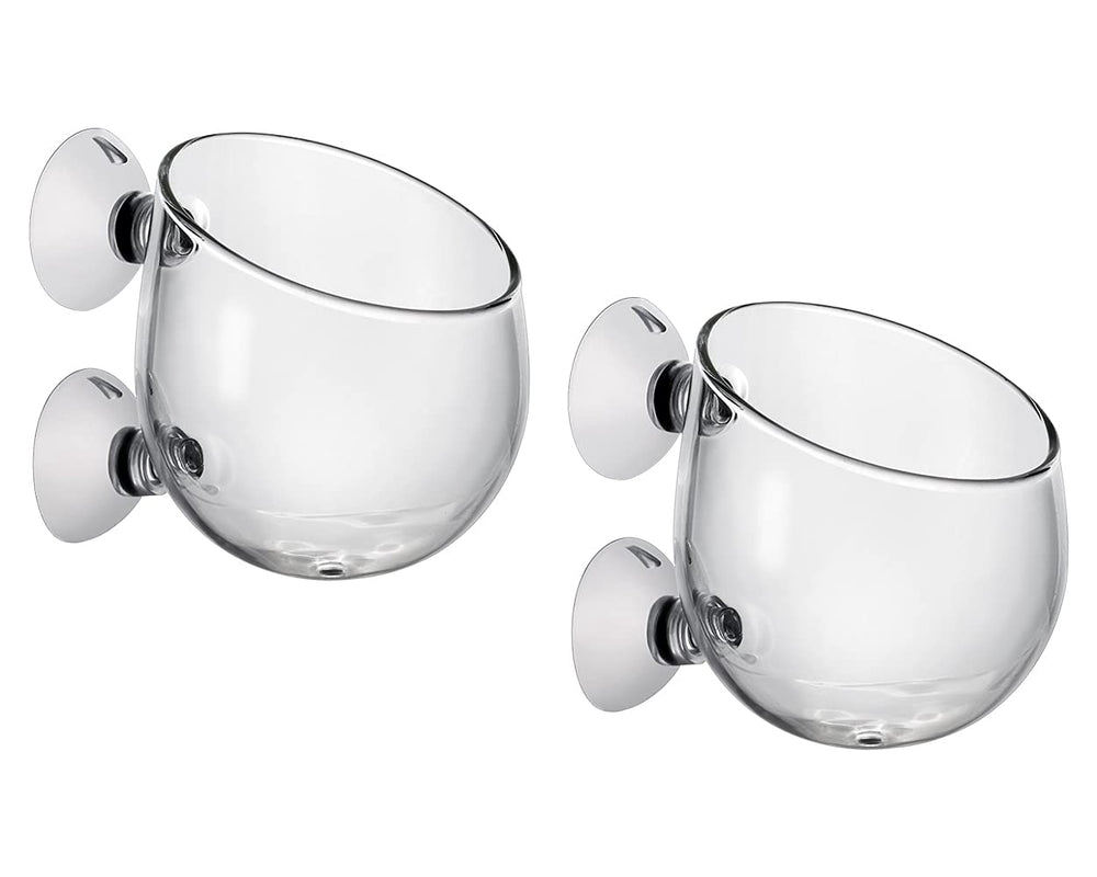 DS Distinctive Style ensemble tasses plante aquatique en verre cristal avec ventouses