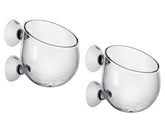 DS Distinctive Style ensemble tasses plante aquatique en verre cristal avec ventouses