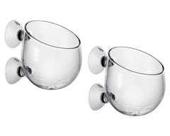DS Distinctive Style ensemble tasses plante aquatique en verre cristal avec ventouses