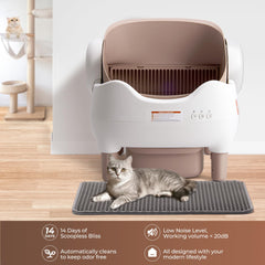 Duabes Litière automatique, ouverture en haut, accès facile pour votre chat.