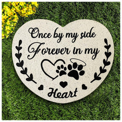 DUMING-IN cœur-chien mémorial en pierre, durable et élégant pour le jardin.