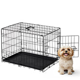 DUMOS cage chien 30 pouces, face ouverte, ventilation et accès faciles.