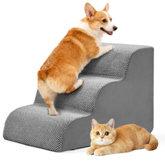 DUMOS escalier chien courbé trois marches utile sur lit