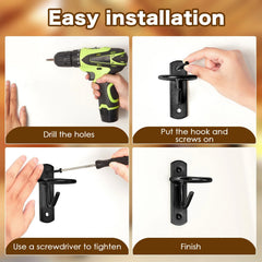 Visserie fournie par Dunzy pour installation rapide des crochets.