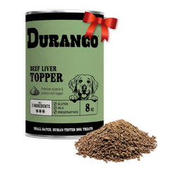 Durango foie de boeuf en boîte aluminium, pratique pour nourrir les chiens.