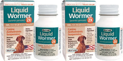 Durvet 2X vermifuge liquide pour chiens, flacon pratique pour administration facile.
