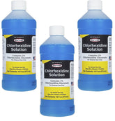 Durvet chlorhexidine 16oz - bouteille en gros plan pour nettoyer les plaies superficielles des chiens.