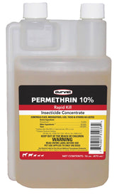 Durvet Permethrin EC 10% sur la bouteille 16 oz, usage pratique et sûr pour le foyer.
