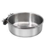 DVHEY grand bol alimentation oiseaux en inox, durable et anti-déversement.